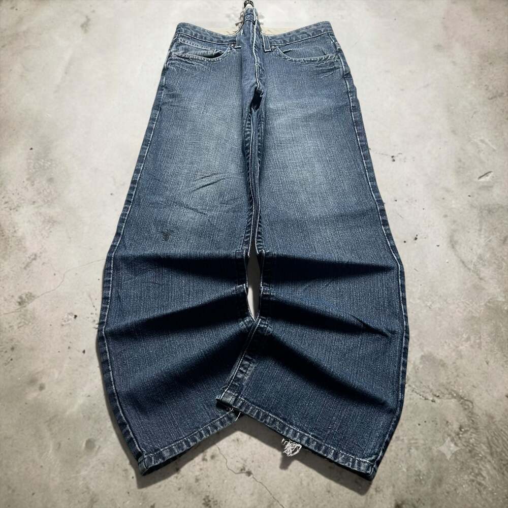 Men's Y2K Baggy Wide-Leg Denim Jeans